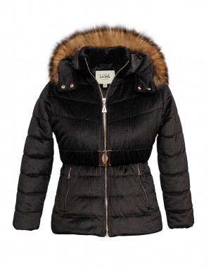 Girls Jacket Quilted Urban Black